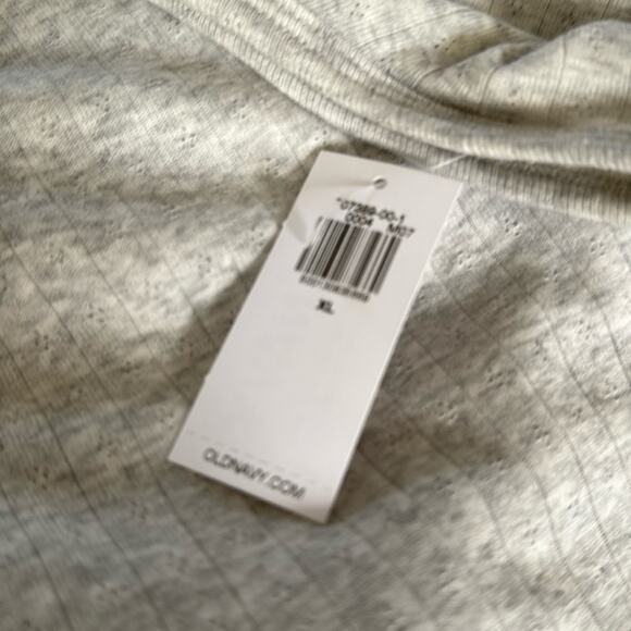 Old Navy light heather gray Knit Henley Romper - Picture 12 of 14